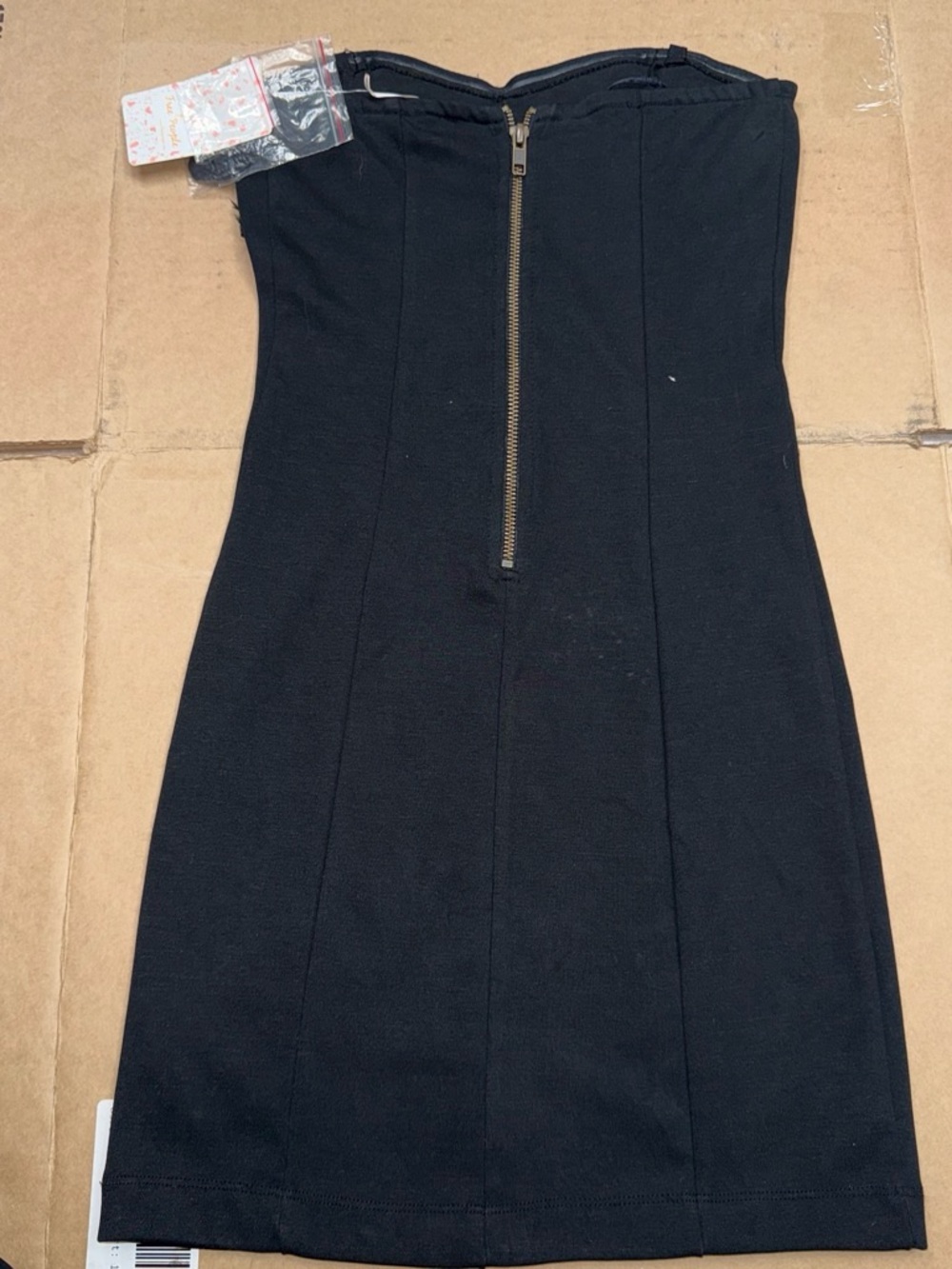 Free People Strapless Black Dress with Gold Embellishment - Picture 3 of 3